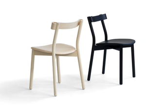 STILL LIFE - Solid wood chair with integrated cushion _ Blå Station